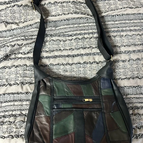 Multicolor Patchwork Shoulder Bag - Picture 1 of 5
